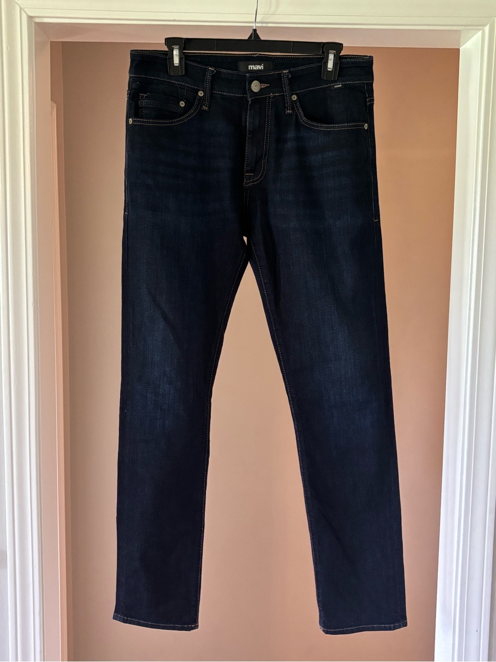Mavi Men's Jake Slim Straight Jeans in Dark Indigo